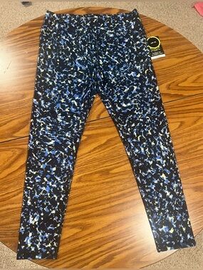 Athletic Works Girls Leopard Print Core Leggings - Size L (10-12) Plus